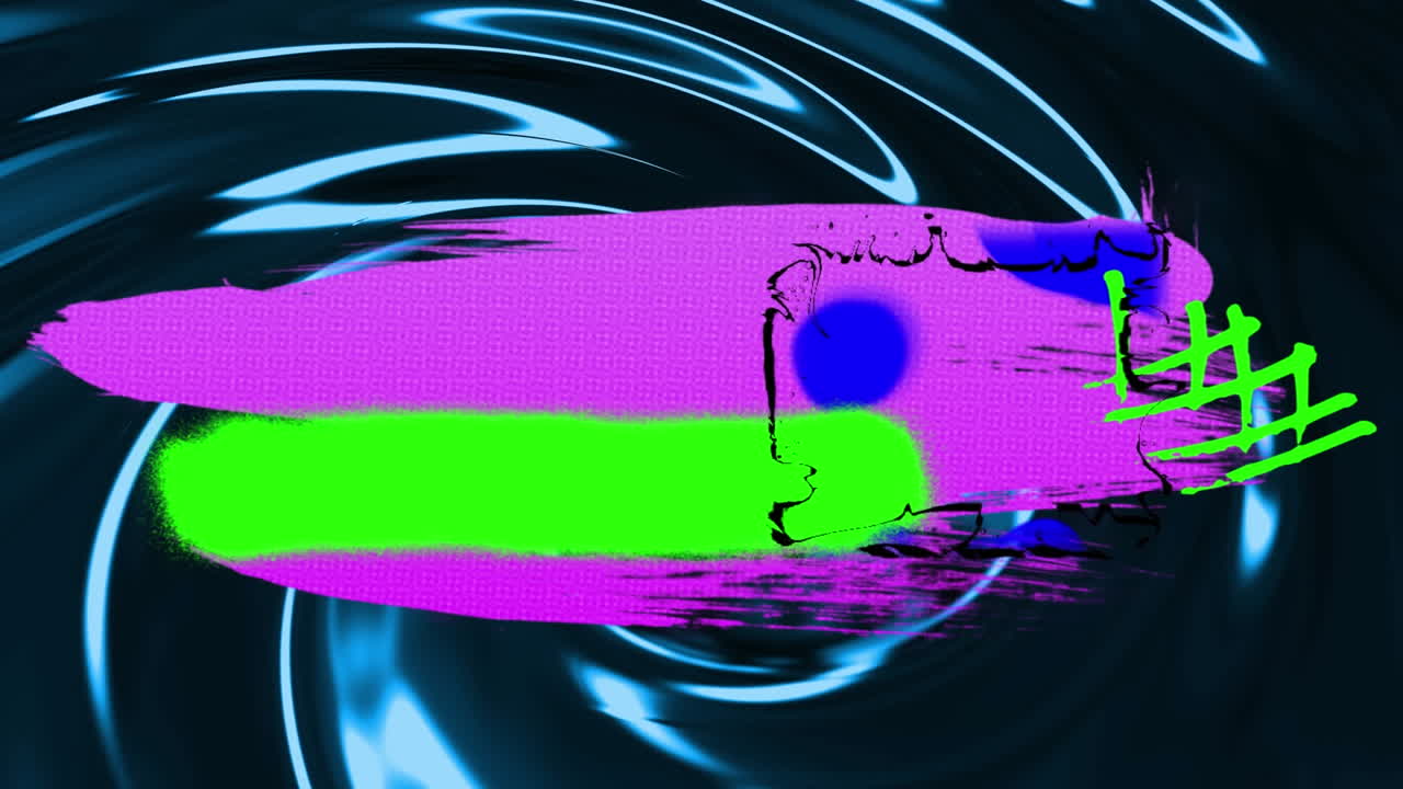 animación de formas abstractas coloridas en movimiento en el espacio digital