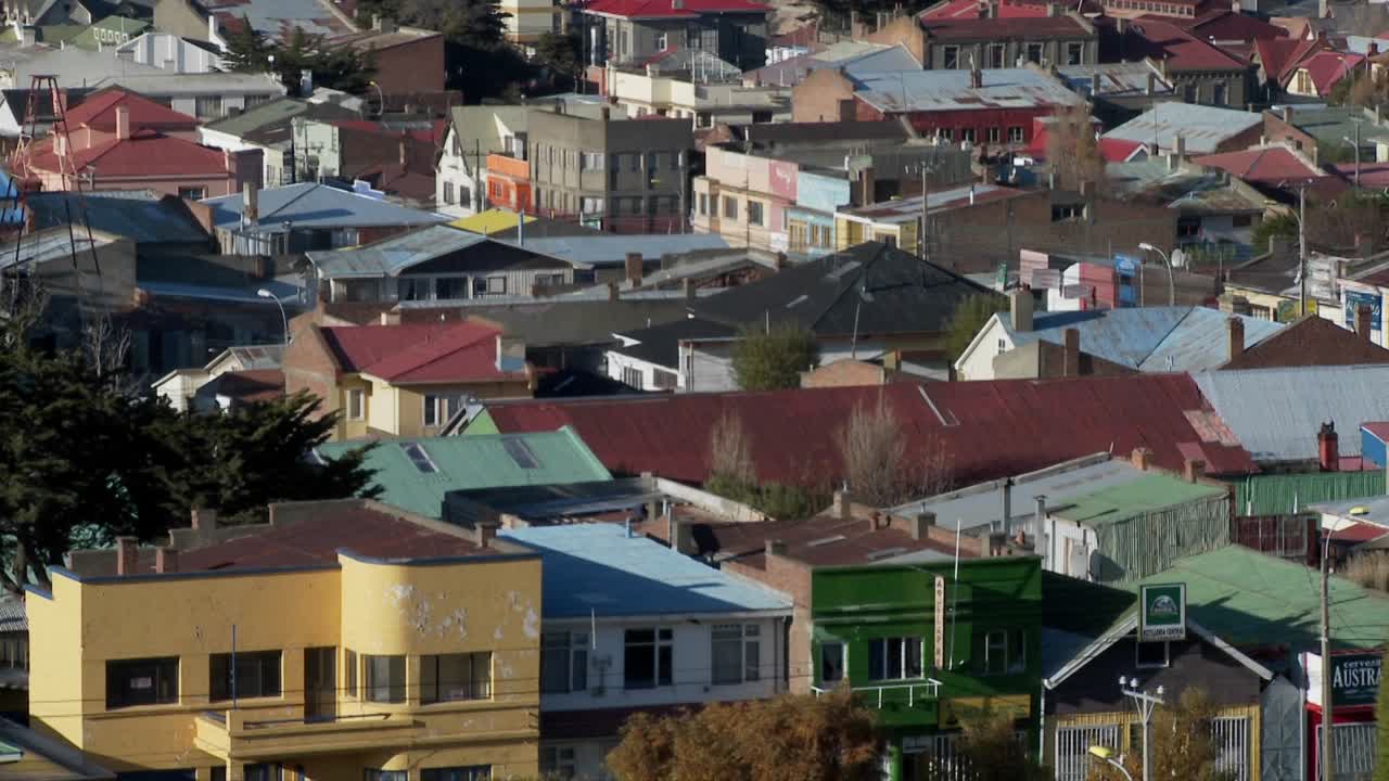 tejados en la localidad chilena de punta arenas