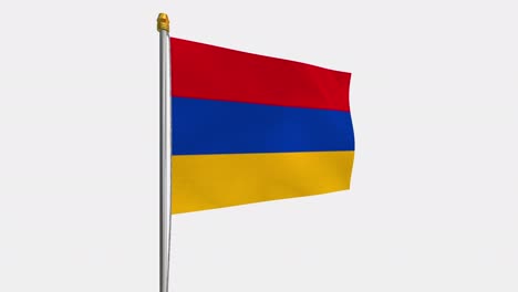 la bandera de armenia se balancea en el viento - alphachannel_032.mov