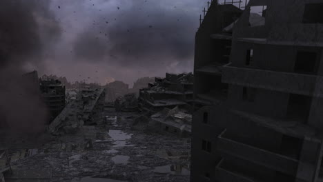 post-apocalyptic city ruins