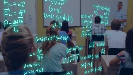 animación de ecuaciones y procesamiento de datos en diversos estudiantes