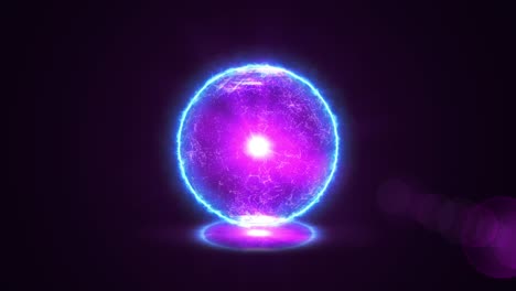 seamless glow energy sphere power ball loop animation