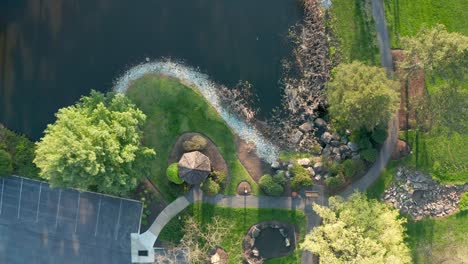 top down aerial of peaceful nature