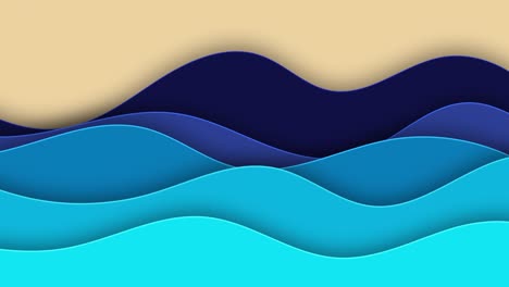 animated paper backgrounds sea with beach