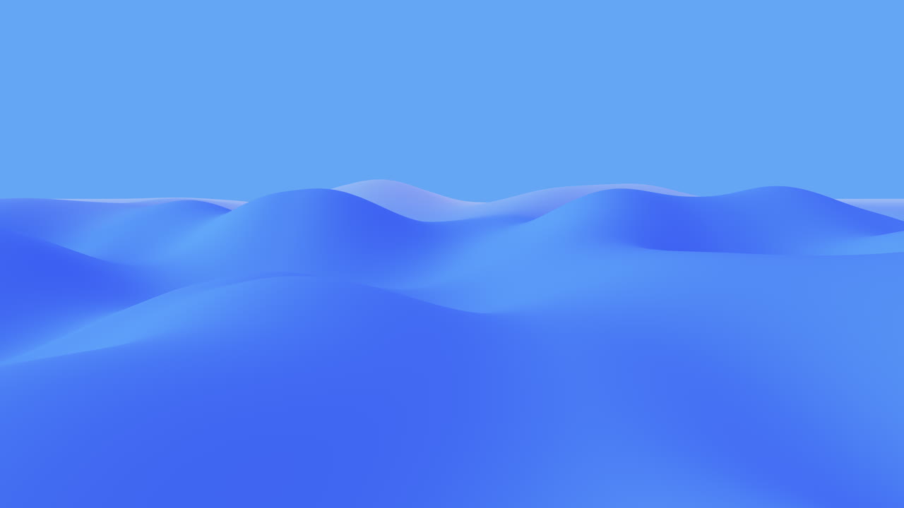 A visually captivating 3D rendering of a blue waveform featuring fluid, organic lines against a white background, evoking a mysterious and otherworldly aesthetic