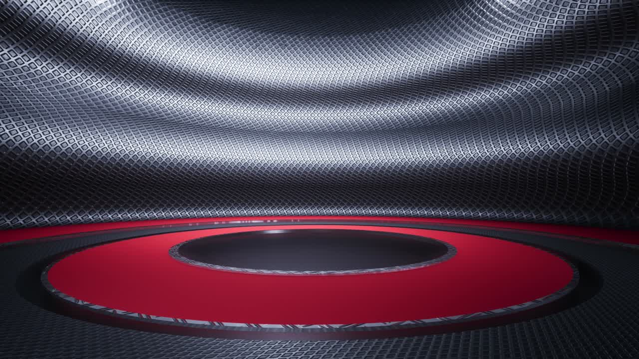 plataforma red redonda, exhibición de productos. animación en 3d