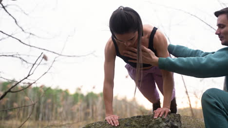 couple exercising outdoors