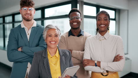 diverse and successful business team in modern office