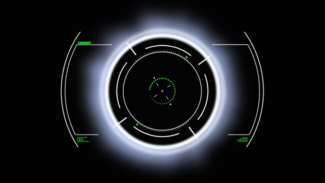 Animation of scope scanning on black background