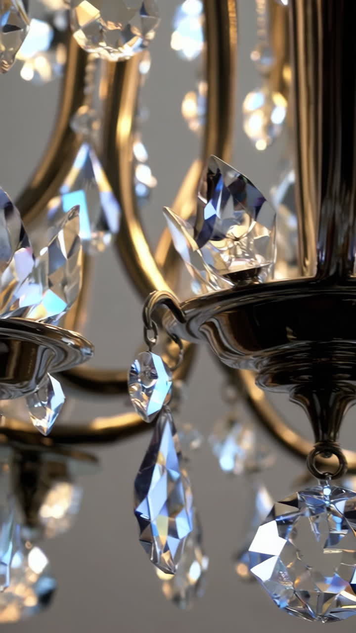 Elegant Chandelier with Sparkling Crystal Details