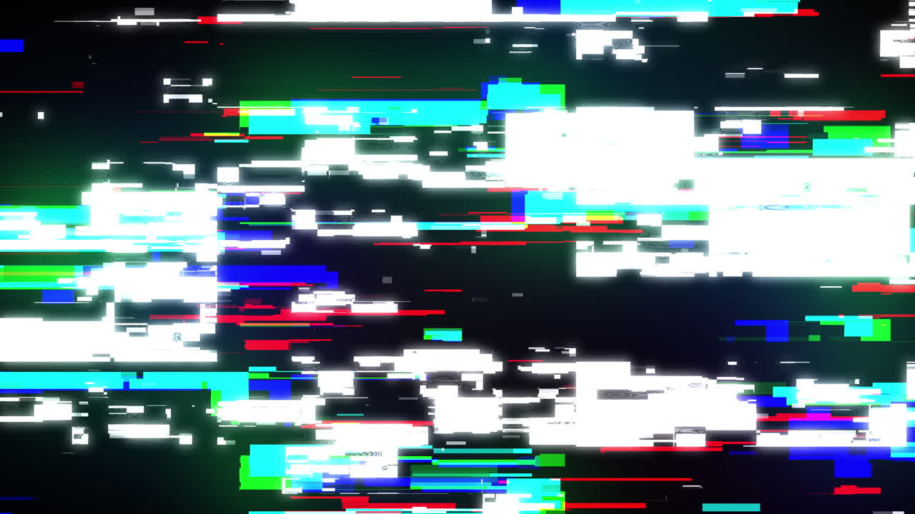 Abstract Digital Glitch Noise and Static Background