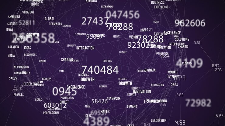 Animation of network of connections on blue background