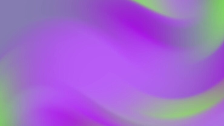 Smooth Flowing Purple and Green Gradient Abstract Background