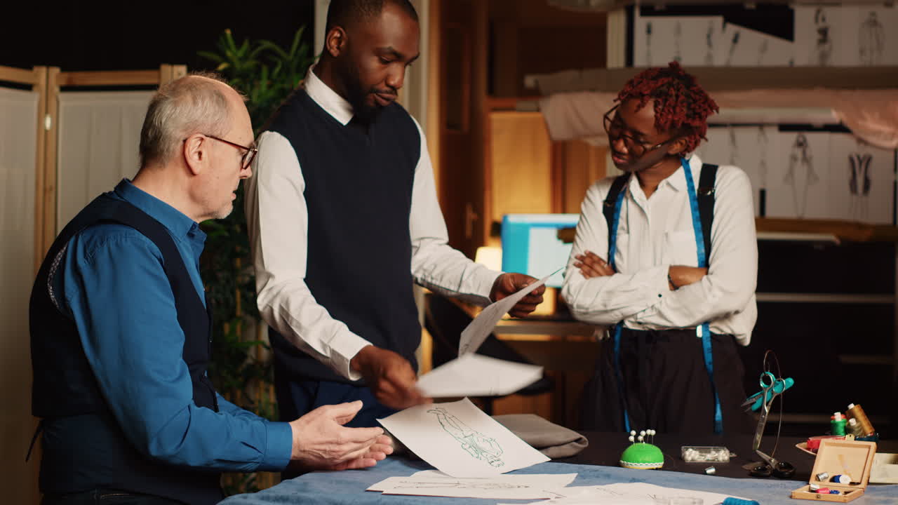 el cliente discute sobre los tamaños.