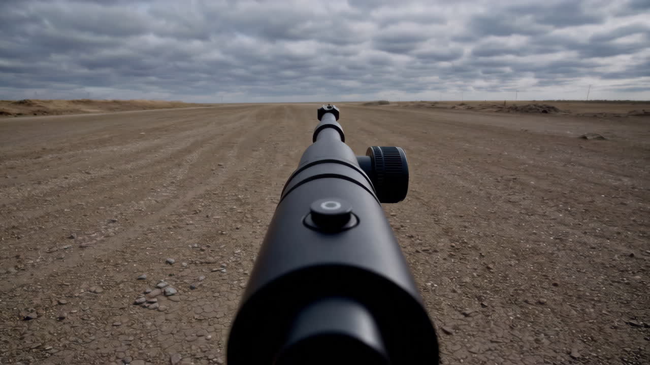 Remote Dirt Road View through a Monocular