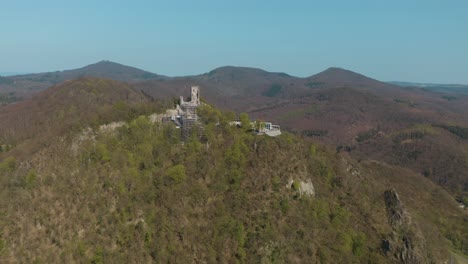 Drone---Aerial-shot-of-the-Drachenfels-Siebengebirge-near-Bonn---Königswinter-25p