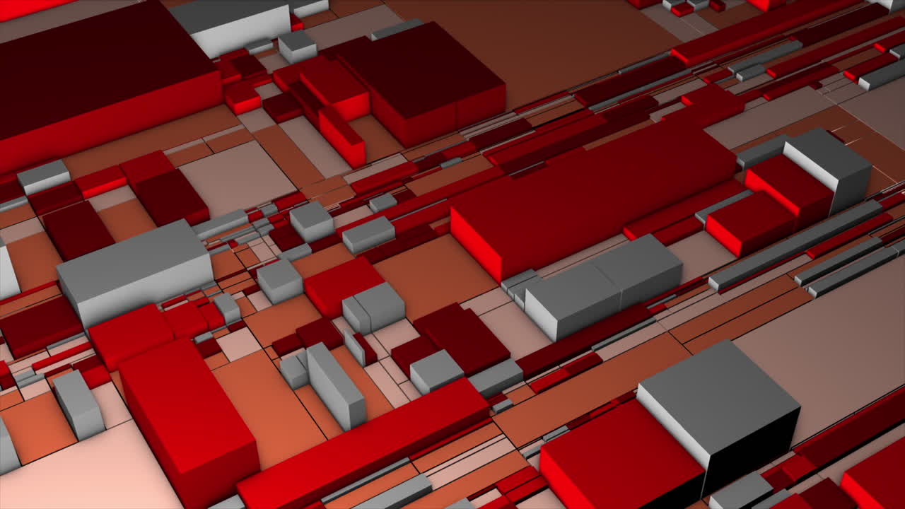 formas geométricas abstractas en colores rojo, gris y naranja
