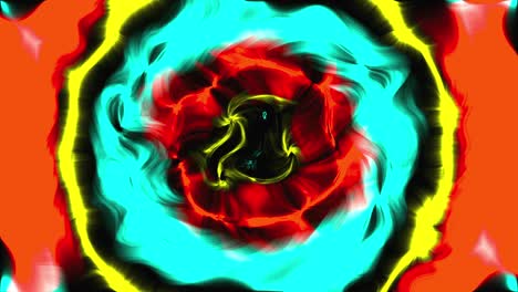círculo de fuego generado por computadora con transiciones de color suaves. representación 3d de fondo ondulado abstracto