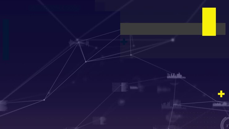 Animation of network of connections on blue background
