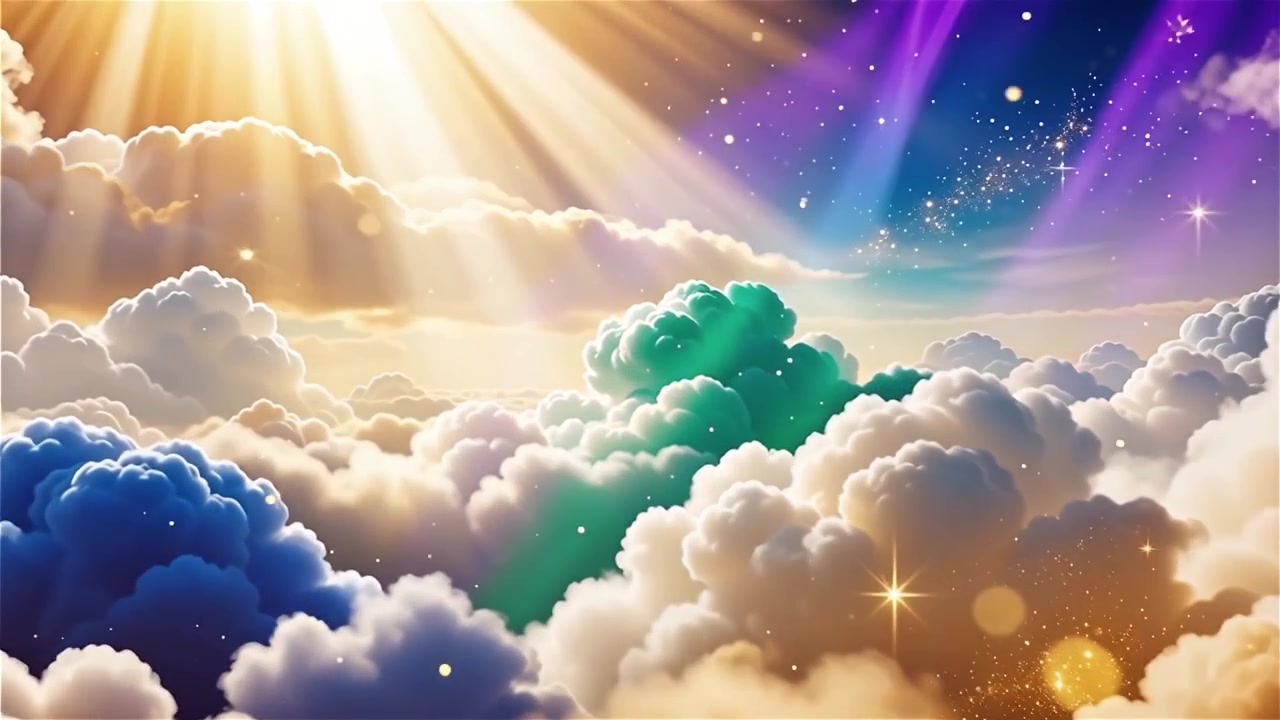 Christian Heavenly Light Worship Background