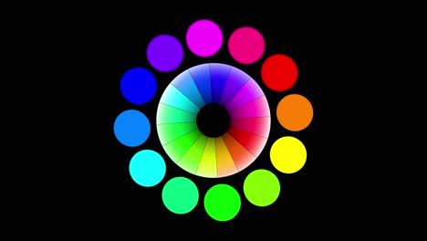 animated two color wheel rotating for graphics and video backgrounds