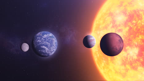 solar system planets and the sun