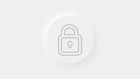 icono de cerradura aislado en fondo blanco. signo de candado. seguridad, seguridad, protección, concepto de privacidad. 4k
