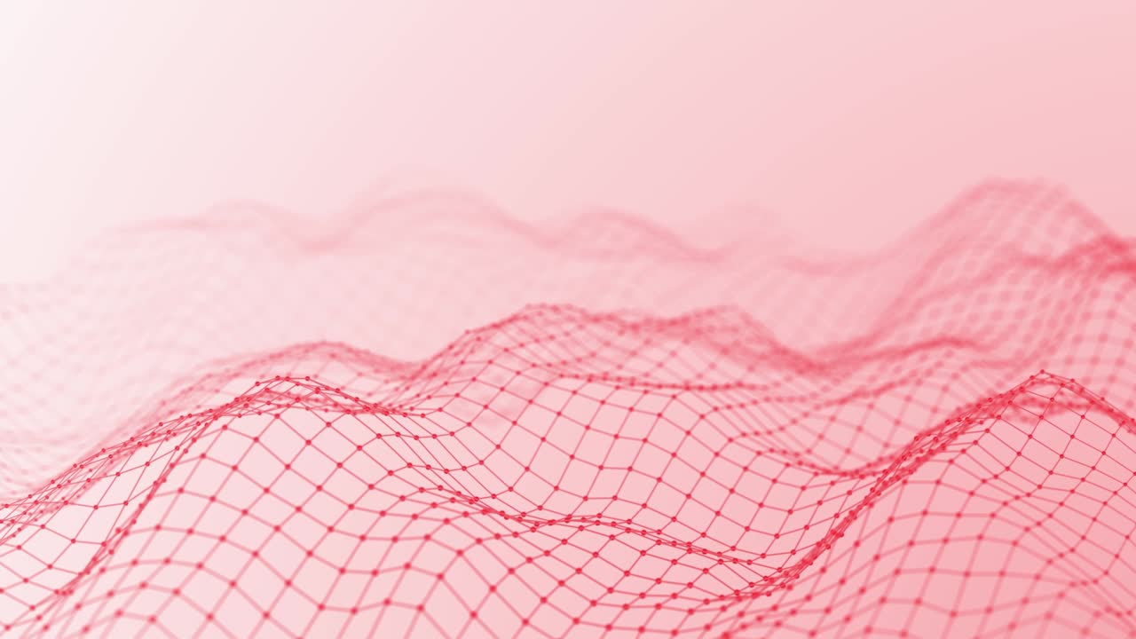 ondata dinamica. sfondo della tecnologia digitale. visualizzazione di big data. sfondo scientifico. rendering 3d. loop senza cuciture. 4k