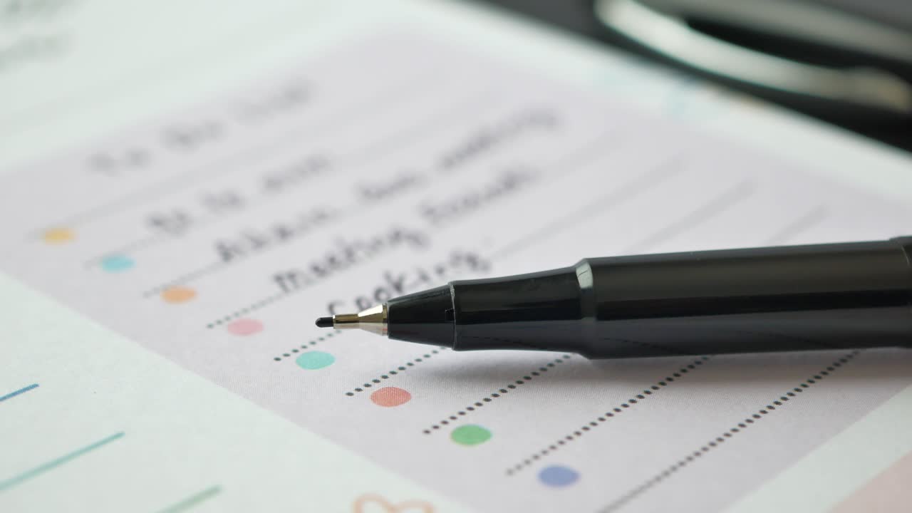 To-Do List in a Notebook with a Pen