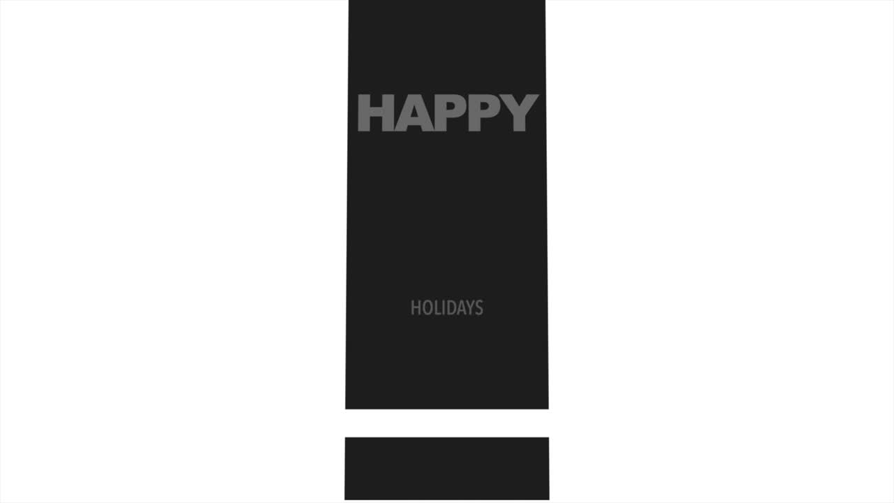 Holiday cheer simple black and white typography design