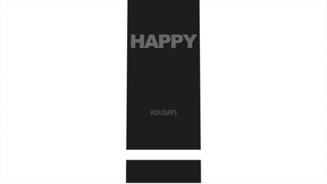 holiday cheer simple black and white typography design