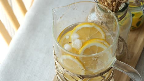 refreshing lemonade with ice