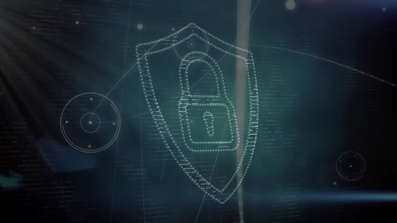 animación del bloqueo de seguridad en línea sobre las conexiones.