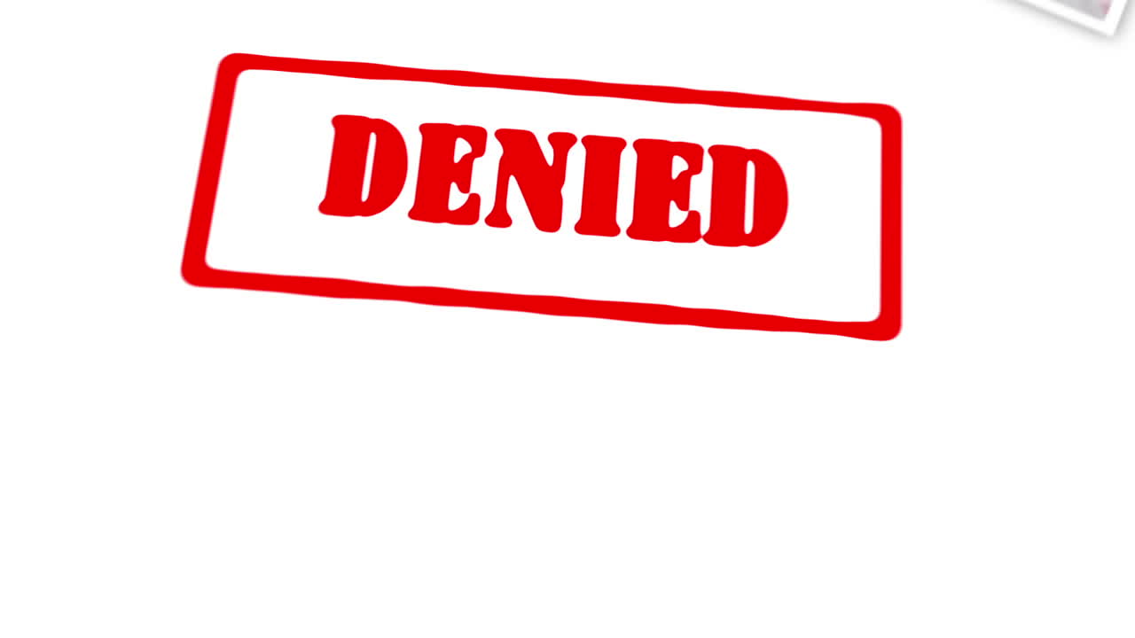 sello animado deletreado denegado