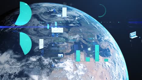 Animation-Der-Datenverarbeitung-Und-Statistik-Auf-Der-Ganzen-Welt