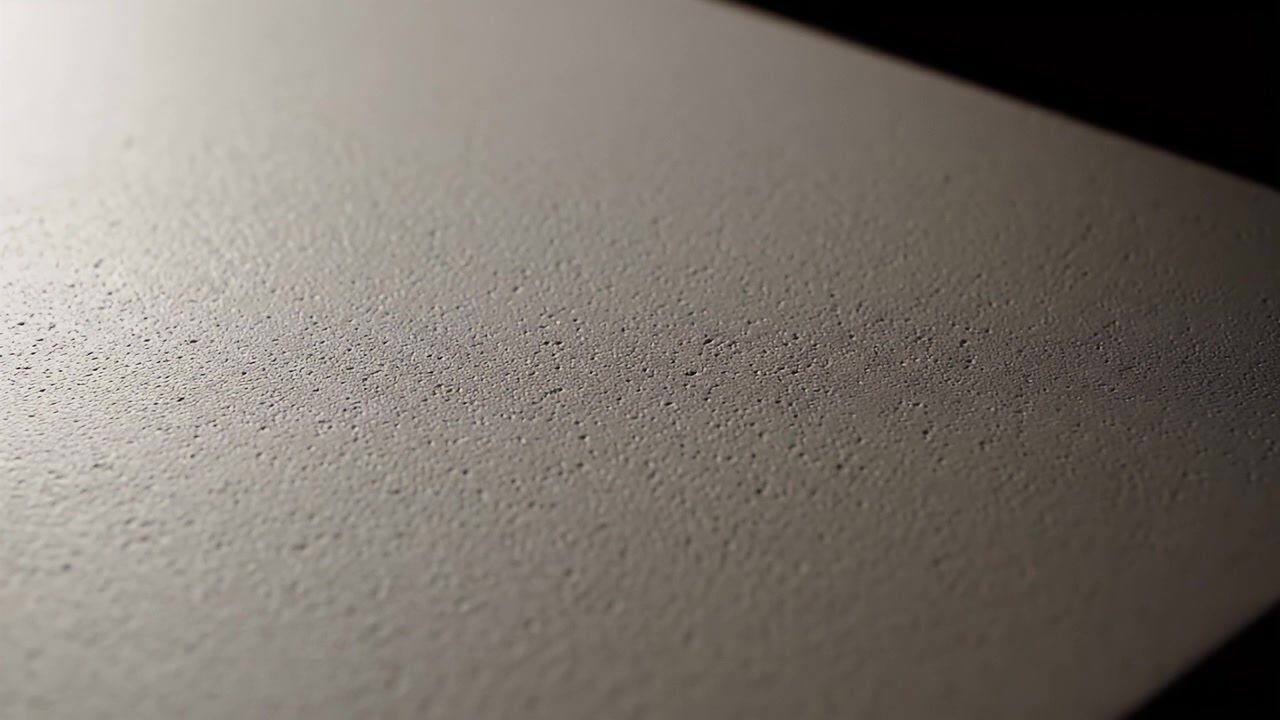 Detailní záběr texturovaného bílého povrchu s jemným osvětlením