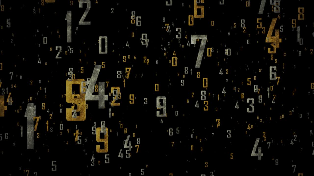 conexión digital abstracta, números. abstract dof borroso contar números. inteligencia artificial diseño de movimiento. los conceptos de finanzas, juego, internet, historia, horror, educación, lluvia de ideas, ai aprendizaje profundo computadora, cerebro, web, red