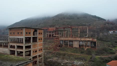 abandoned state owned factory from communist era with ruined buildings in albania