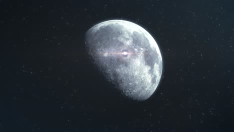 gran explosión nuclear en la superficie de la luna