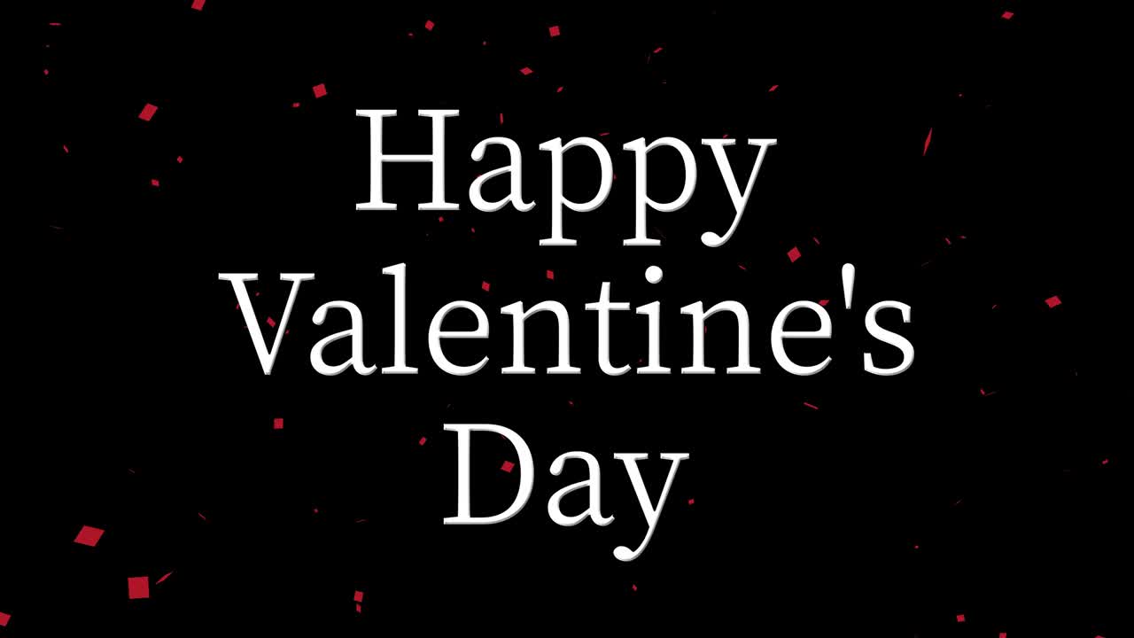 발렌타인 메시지 텍스트 애니메이션 모션 그래픽