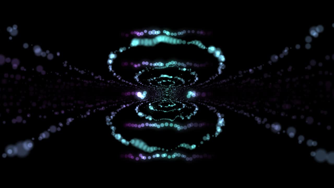 las partículas abstractas forman un movimiento de diseño. movimiento de círculo brillante