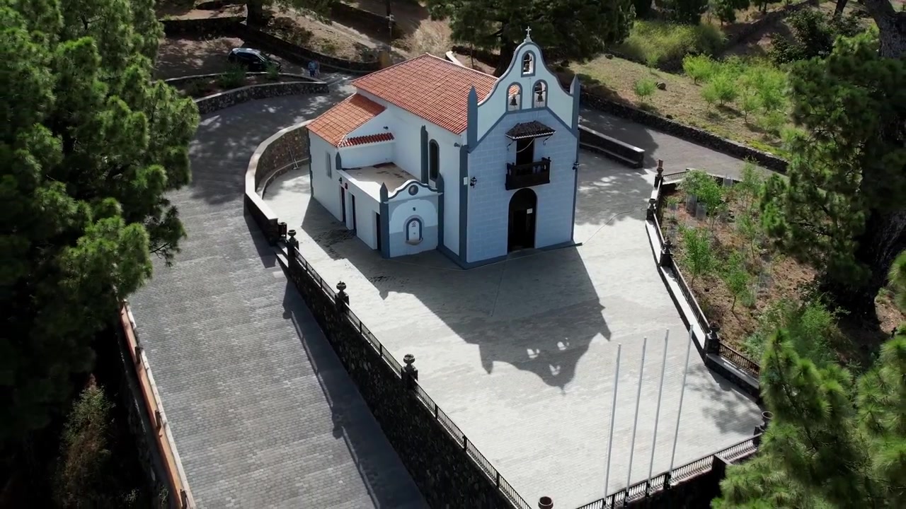 Vista aerea con drone del paesaggio di La Palma, Isole Canarie, Spagna.