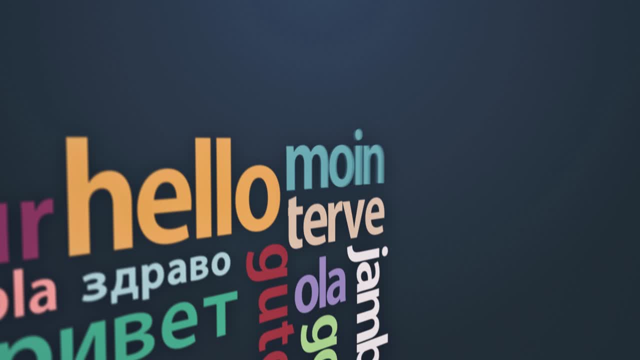 Premium stock video - Language learning concept with a class blackboard ...