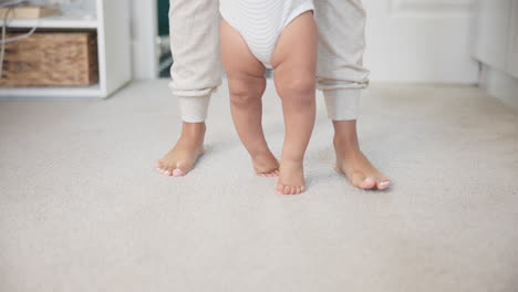 legs, baby learning to walk with growth