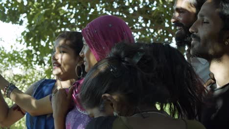 rajasthan people celebrating the festival of colors holi in india