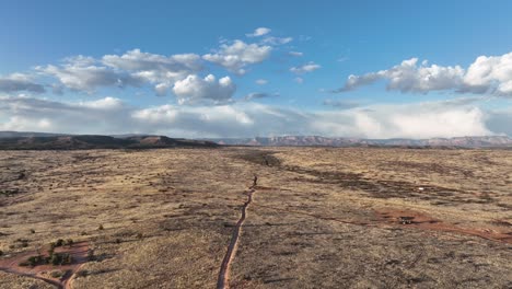 panoramic view of deserted landscape near st