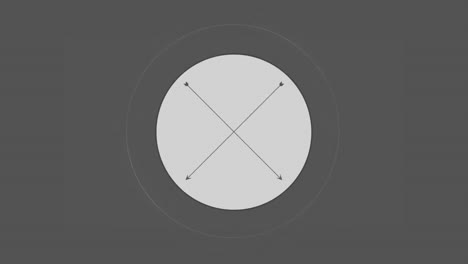 Animation of pulsating circles over grey background