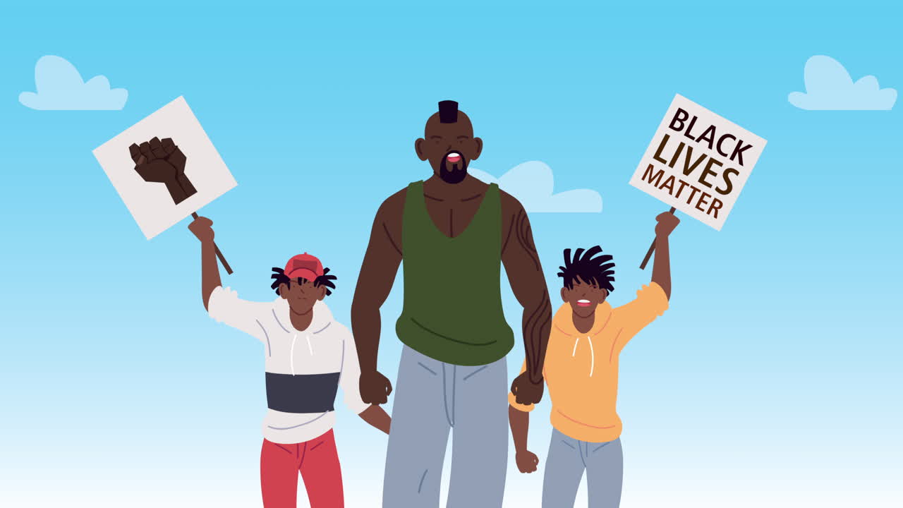 Family Protesting for Black Lives Matter