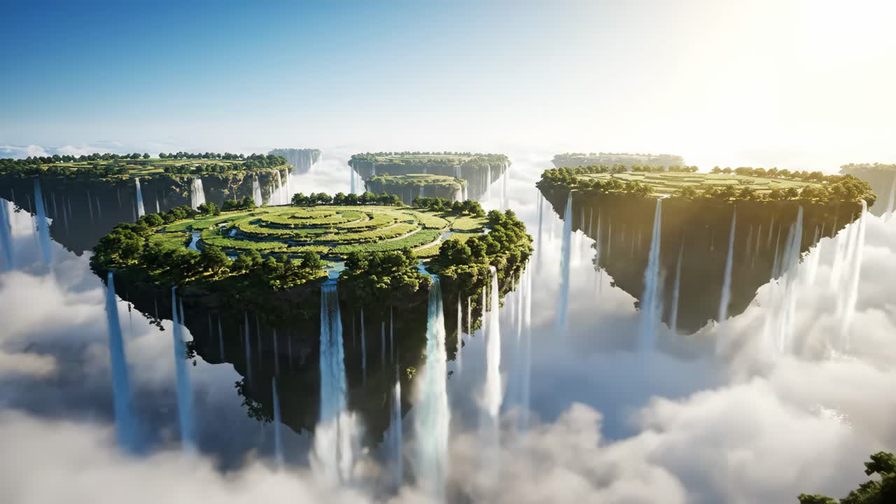 Floating Islands Fantasy Landscape