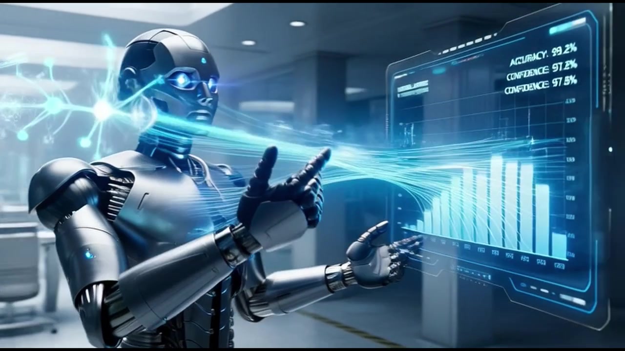 Advanced Humanoid Robot Interacting with Holographic Data Interface